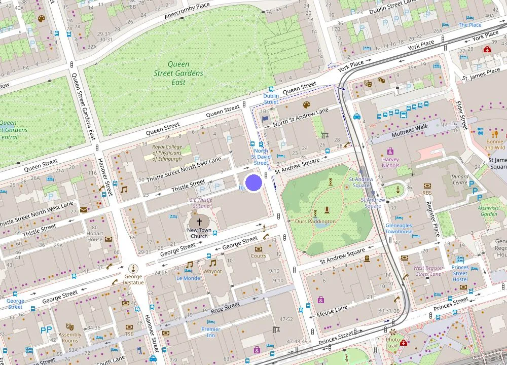 Map: ibis Styles Edinburgh St Andrew Square